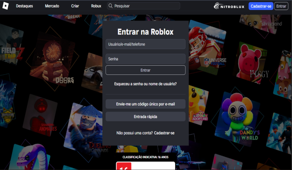 Tela Oficial Roblux
